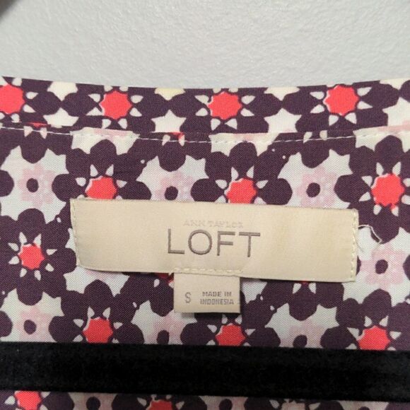 Loft Purple Long Sleeve Blouse - Picture 3 of 6